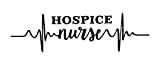 Custom Pulse Hospice Nurse Vinyl Decal - Heart Beat Nursing Bumper Sticker, for Tumblers, Laptops, Car Windows