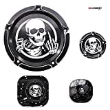 GUAIMI CNC Derby Timer Timing Engine Cover Compatible with Harley Dyna FLD Street Glide FLHTK FLHRS Fatboy FXSTB - Skeleton Middle Finger