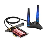 WAVLINK WiFi 6 AX3000 PCIe WiFi Card Adapter with Bluetooth 5.2 for Desktop PC, Intel AX200, 5G/2400Mbps+2.4G/574Mbps Wireless Adapter with OFDMA/MU-MIMO/160MHz, Support Windows 10 64bit