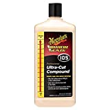 Meguiar's Mirror Glaze Ultra-Cut Compound, Removes Scratches and Restores Car Shine - 32 Fl Oz Bottle