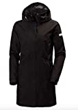 Helly-Hansen Women's Aden Waterproof Breathable Hooded Long Rain Jacket, Black, Medium