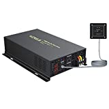 3000 Watt 12V DC Pure Sine Wave Power Inverter with Remote Control Switch, Dual 110V 120V AC Outlets, Automotive Back Up Power Supply Car Converter for RV Truck Boat Camping