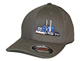 Just Ride Trucker Hat Big Rig Tractor Semi Flexfit Cap Truck Driver (L/XL, Grey/Blue)