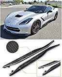 Replacement for 2014-2019 Chevrolet Corvette C7 | Z06 Z07 Style Carbon Fiber Side Skirts Rocker Panels Extension Pair