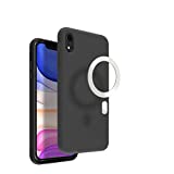 VECI iPhone X/XS Magnetic Case, Compatible with MagSafe Accessories, Soft Touch Silicone. (iPhone X/XS, Black)