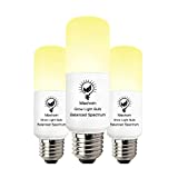 Grow Light Bulb ，Indoor Plant Light, Balanced Spectrum Daylight Plant Bulb, E26 110V Indoor Plant Planting Bulb,Indoor Plant Grow Lights，for Garden，Greenhouse，hydroponic，herb Growth，3 Pack