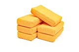 The Rag Company - The Pearl Microfiber Detailing Applicator Sponges - Versatile Detailing Tool, Extra Absorbent, Able to Withstand Numerous Uses, 3in x 5in, Orange (6-Pack)