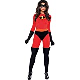 Party City, Mrs. Incredible Halloween Costume for Women, Disney, The Incredibles, Small, with Accessories