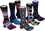 Marino Mens Dress Socks - Fun Colorful Socks for Men - Cotton Funky Socks - 6 Pack - Spunky Collection - 10-13