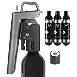 Coravin Model Five Advanced - Wine Preservation System - Bottle Opener, Needle Pourer, and Wine Saver - Includes 3 Argon Gas Capsules and 1 Screw Cap