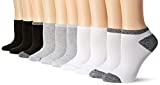 Steve Madden Legwear Women's Multi Colored Solid Low Cut Socks, Black/Grey/White, One Size