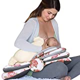 Infantino Elevate Adjustable Nursing and Breastfeeding Pillow - with multiple angle-altering layers Polyester for proper positioning to aid in feeding even as your baby grows, floral