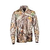 HOT SHOT Men’s Camo 1/4 Zip Performance Shirt – Realtree Edge Long Sleeve Quarter Zip, Large