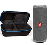 JBL Flip 5 Waterproof Portable Wireless Bluetooth Speaker Bundle with divvi! Protective Hardshell Case - Gray