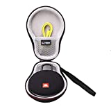 LTGEM EVA Hard Travel Carrying Case for JBL Clip 3 or JBL Clip 2 Waterproof Portable Bluetooth Speaker.Fits USB Cable and Charger.(Black)