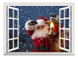 wall26 Peel and Stick Wallpapaer -Collage - | Removable Large Wall Mural Creative Wall Decal (36"x48", 03. Santa Claus Coming on Christmas Eve)