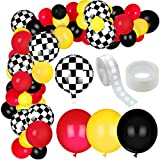 127 Pieces balloons race car birthday party supplies car decorations cars theme birthday party decorations race car balloons racing balloon garland for Racing Car Party Decoration