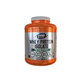 NOW Sports Nutrition, Whey Protein Isolate, 25 g With BCAAs, Unflavored Powder, 5-Pound