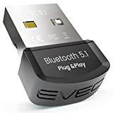 USB Bluetooth Adapter for PC 5.1 - Bluetooth Dongle 5.1 USB Bluetooth Dongle for PC - Windows 11/10 Plug and Play. for Computer Desktop, Laptop, Mouse, Keyboard, Printers, Headsets, Speakers.