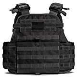 Tacticon BattleVest Tactical Vest | | Combat Veteran Owned Company | Breathable 3D Mesh Liner (Tactical Black)