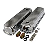Assault Racing Products A8051-3 Big Block Chevy Finned Polished Aluminum Tall Valve Covers BBC 396 427 454