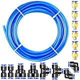 TAILONZ PNEUMATIC Blue 4mm or 5/32 inch OD 2.5mm ID Polyurethane PU Air Hose Pipe Tube Kit 10 Meter 32.8ft