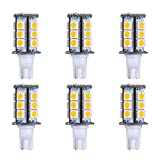 Makergroup T5 T10 Wedge Base LED Light Bulb High Brightness 12VAC/DC 3Watt 2700K-3000K Warm White for Outdoor Landscape Lighting Deck Stair Step Path Lights and Automotive RV Lights 6pcs