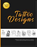 Tattoo Designs: Big Tattoo Design Book in Grayscale Sketches (Tattoo Decal Designs)