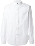 Ralph Lauren Men Solid Sport Oxford Shirt (X-Large, White)