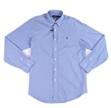 Polo Ralph Lauren Mens Solid Poplin Sport Shirt (L, BlueEndtoEnd)