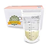 360 CT (6 Pack of 60 Bags) MEGA Value Pack Breastmilk Storage Bags - 7 OZ, Pre-Sterilized, BPA Free, Leak Proof Double Zipper Seal, Self Standing, for Refrigeration and Freezing - Only at Amazon