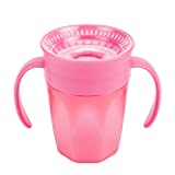 Dr. Brown’s Milestones Cheers 360 Cups with Handles for Toddlers - Pink - 7oz - 6m+