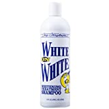 Chris Christensen White on White Dog Shampoo, Groom Like a Professional, Brightens White & Other Colors, Safely Removes Yellow & Other Stains, No Bleach or Harsh Chemicals, All Coat Types, Made in USA