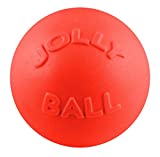 Jolly Pets Bounce-n-Play Dog Toy Ball, Orange, 4.5 Inches/Small, Model Number: 2545 OR