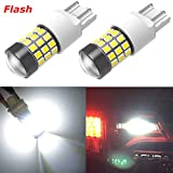 Alla Lighting Upgraded T20 7440 7443 Strobe LED Brake Stop or Back-up Reverse Lights Bulbs, 6000K Xenon White, 7441 W21W 7440LL 7443LL Flashing Lamps Replacement