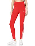 adidas Originals Women's 3 Stripes Tights, Lush Red/White, 2XS