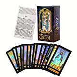 IXIGER Tarot Cards Set White Tarot Cards Decks Classic Tarot Cards Travel Tarot Cards with Instructions Tor Tarot Beginners