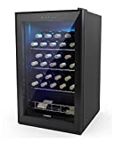 KUPPET 27 Bottles Compressor Freestanding Wine Cooler/Chiller-Red/White Wine, Beer and Champagne Wine Cellar-Digital Temperature Display-Double-layer Glass Door-Quiet Operation