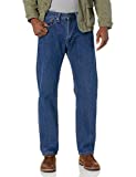 Levi's Men's 505 Regular Fit Jeans, Dark Stonewash, 38W x 32L
