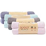 My Doggy Place - Super Absorbent Microfiber Towel - Dog Bathing Supplies - Microfiber Drying Towel - Washer Safe - Pink with Paw Print - 45 x 28 in - 1 Piece