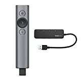 Logitech Spotlight Presentation Remote (Slate) with Knox 3.0 4-Port USB HUB Bundle