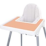 Baby High Chair Placemat for Antilop High Chair, Silicone Mat for Antilop Baby High Chair Tray Accessories, Finger Foods Placemat for Toddler and Babies Girls… (Peach)
