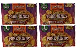 Lowreys Bacon Curls | Microwave Pork Rinds | Hot & Spicy | Four 1.75-oz. Packets