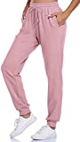 Fulbelle Womens Lounge Pants Loose Running Cotton Baggy Sweatpants for Teen Girls Yoga Casual Lounge Joggers with Pockets Juniors High Waisted Workout Clothes Red L