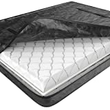 Mattress Bag with 8 Handles for Moving & Long Term Storage - Queen Size - Heavy Duty Waterproof Mattress Cover Protection Material - Big Zipper and Carry Handles - Reusable Moving Supplies for Moving