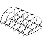 GriAddict Kamado Joe Smoker Rib Rack Replacement Parts, Big Green Egg Accessories - Rustproof Sturdy Frame, Keeps 6 Pork Ribs Upright and Optimizes Grilling Space, 100% Stainless Steel