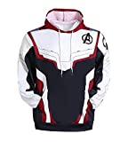 Unisex Adult 3D Printed Hoodie Jacket Outwear Zipper Pullover Cosplay Costume Uniform Sweatshirt (White/Black Pullover, XX-Large)