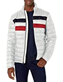 Tommy Hilfiger Men's Water Resistant Ultra Loft Down Alternative Puffer Jacket, Ice Color Block, Medium