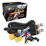 Partsam 1Set H4 Headlight Relay Harness Kit for 7x6 5x7 H6054 Headlights Heat Ceramic Wiring Harness Compatible with Pickup Headlights 88-95, Tacoma 95-97 Fix Dual Ground Problem