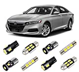 BRISHINE White Interior LED Lights Kit for 2013-2020 2021 Honda Accord Super Bright 6000K LED Interior Light Bulbs Package + License Plate Lights and Install Tool